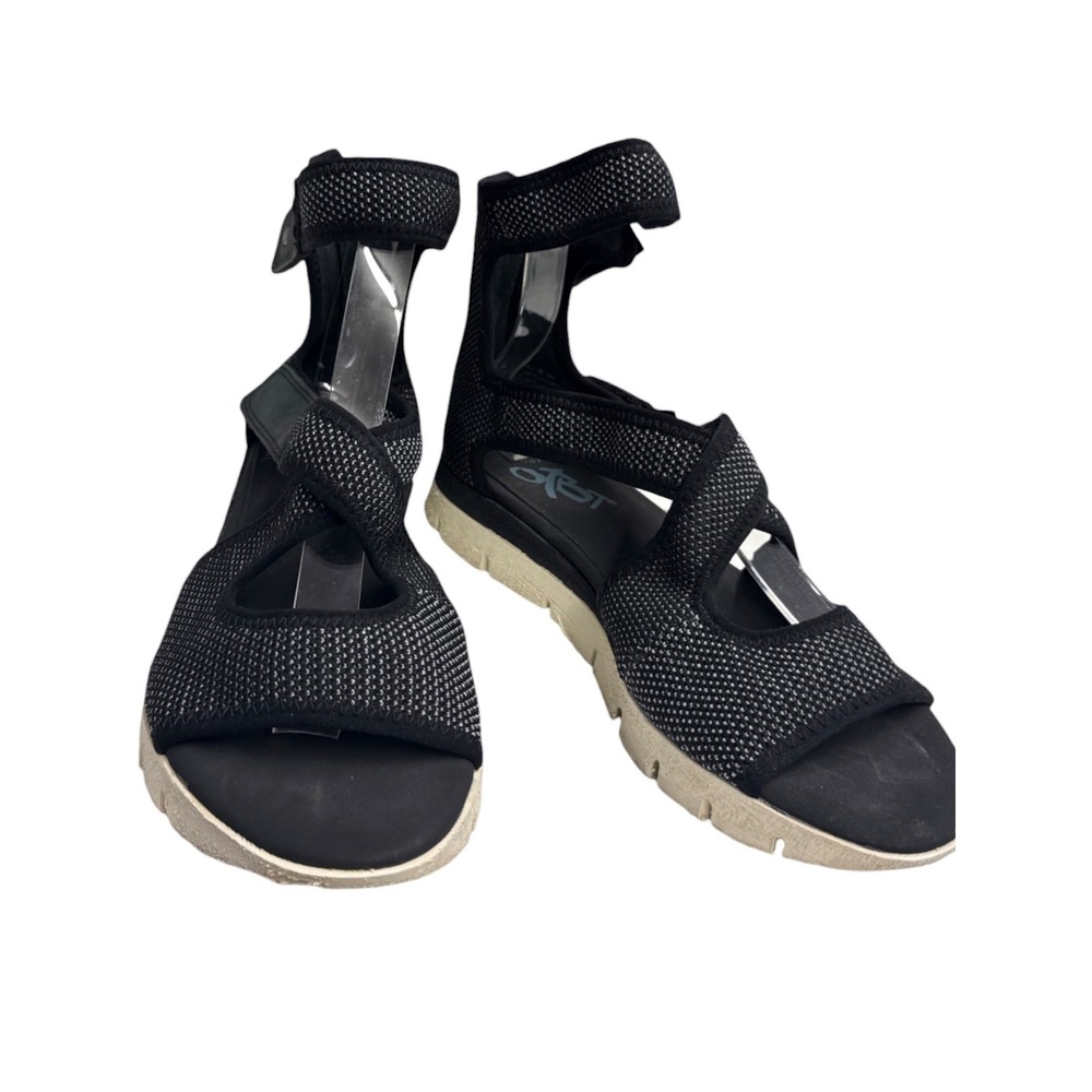 OTBT Circuit Gladiator Sandals Womens 9M Black White Excellent Sporty Strappy